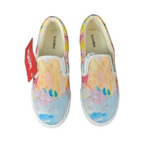 Bucketfeet Girls Rare Limited Edition Watercolor Slip-On Sneaker Size 2 NWT